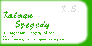 kalman szegedy business card
